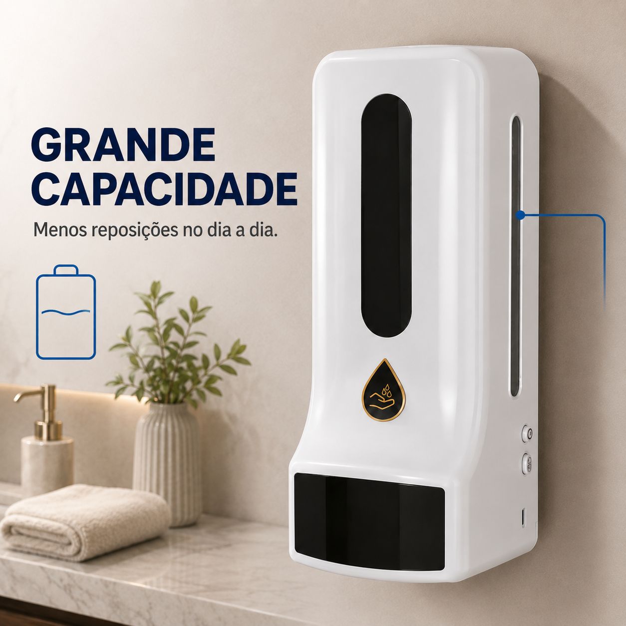 Dispenser Automático de Sabão Líquido Modern Lar™