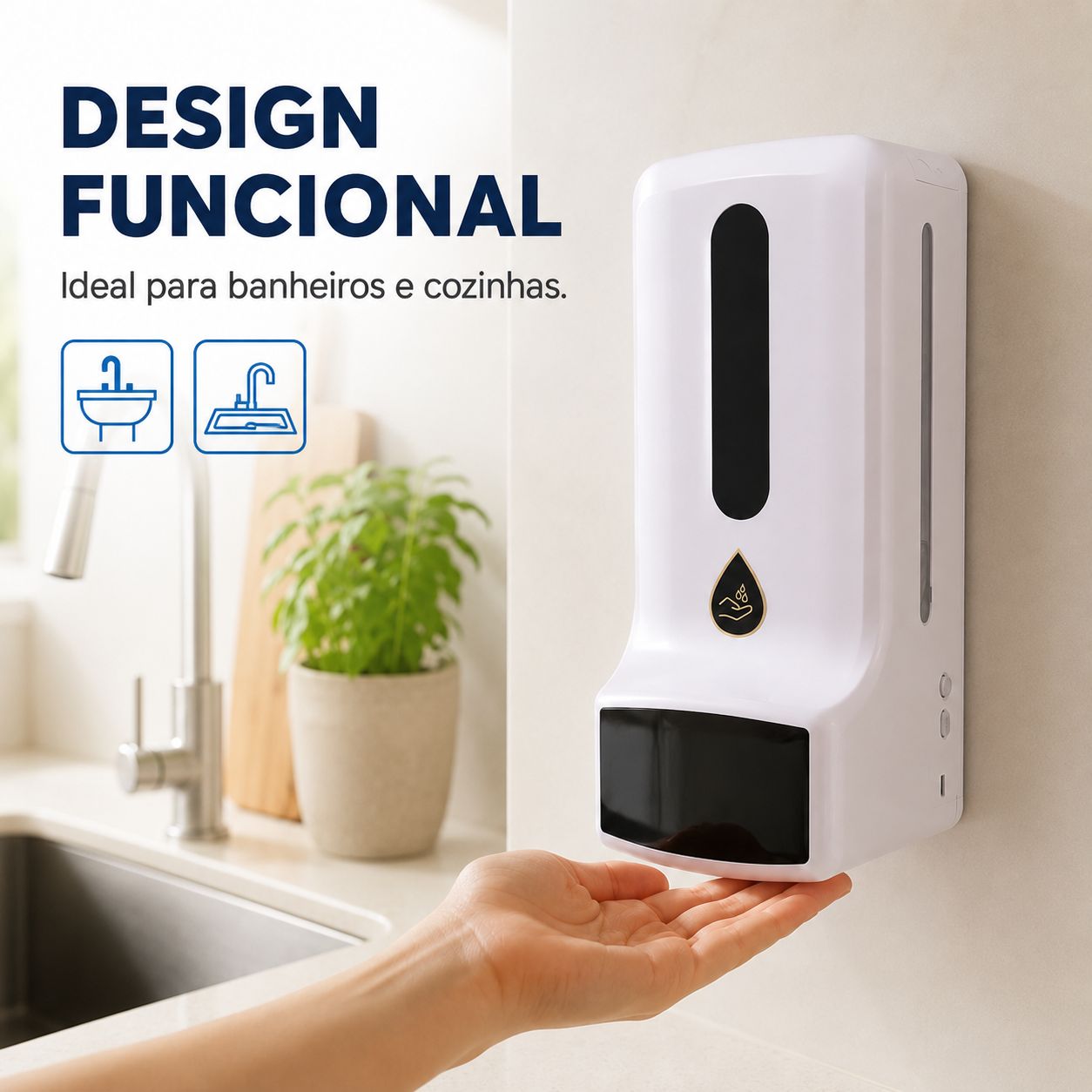 Dispenser Automático de Sabão Líquido Modern Lar™