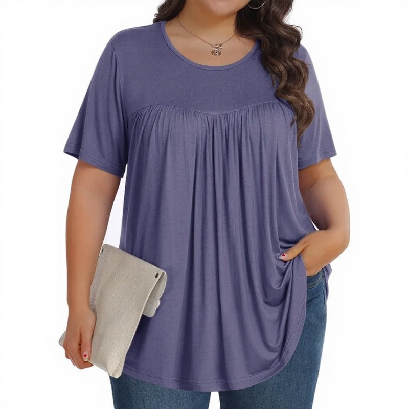 Blusa Lirena™ com Estampas Charmosas e Modelagem Franzida / Uma Peça Apaixonante Para Dar Mais Vida Aos Seus Looks
