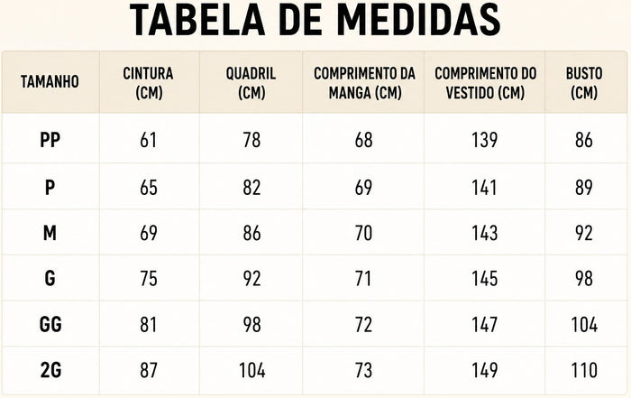 Guia de Tamanhos