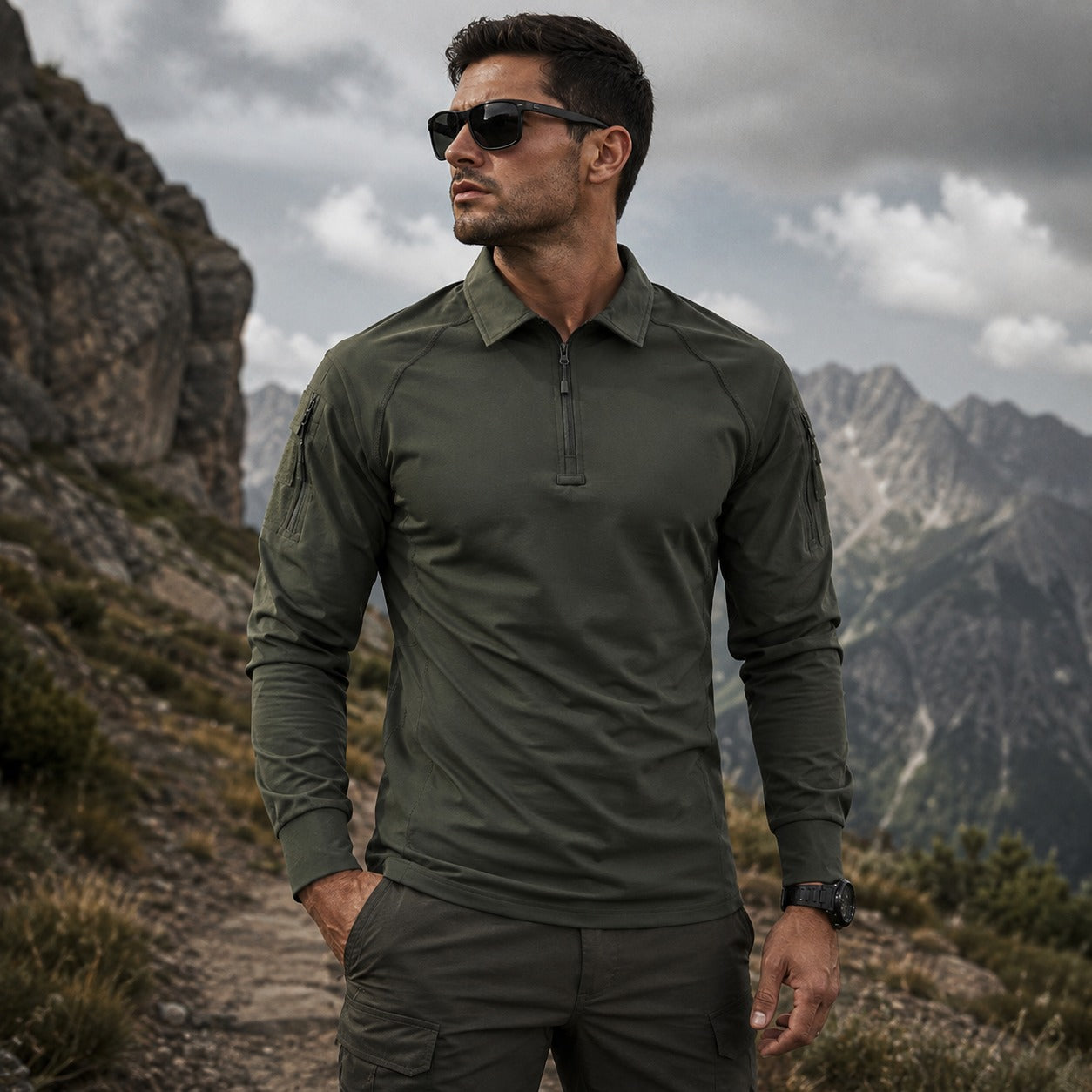 Camisa Manga Longa Vardon™ com Bolsos Utilitários e Design Robusto / Funcionalidade Que Reforça A Pegada Urbana