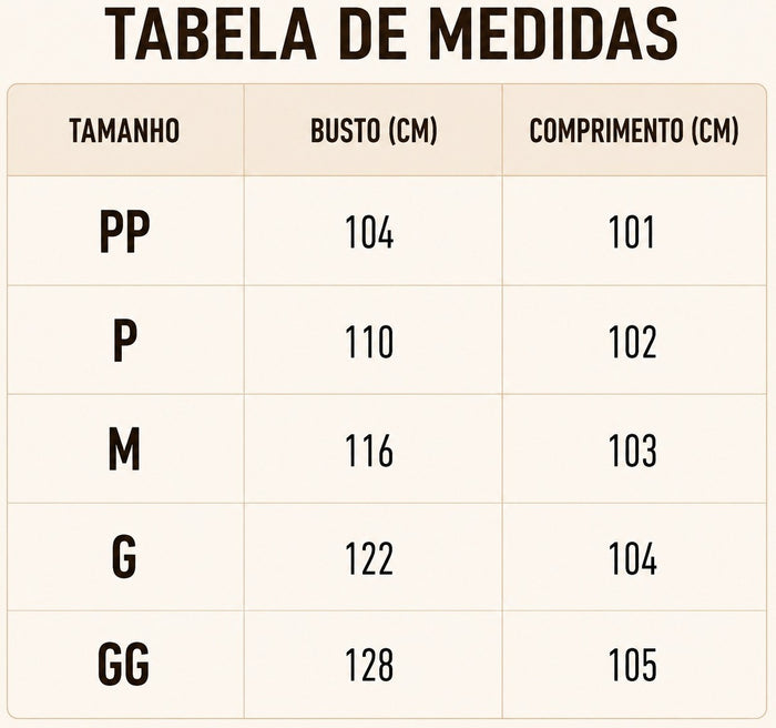 Guia de Tamanhos
