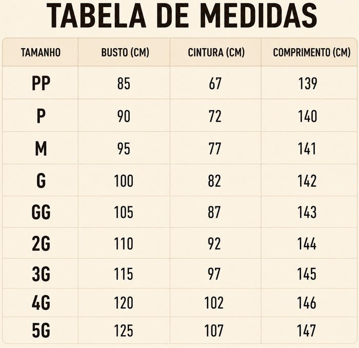 Guia de Tamanhos