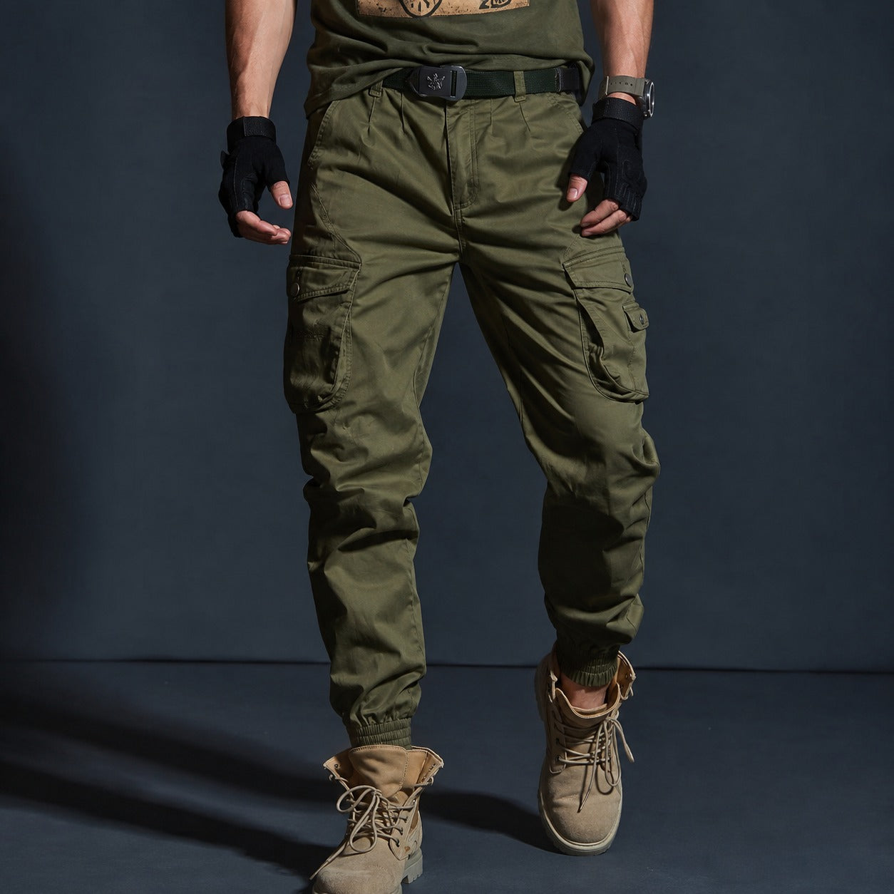 Calça Cargo Roven™ Com Visual Tático Militar e Barra Jogger / Uma Pegada Tática Que Sai Do Básico Com Naturalidade