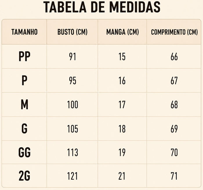 Guia de Tamanhos