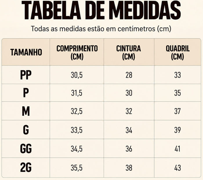 Guia de Tamanhos