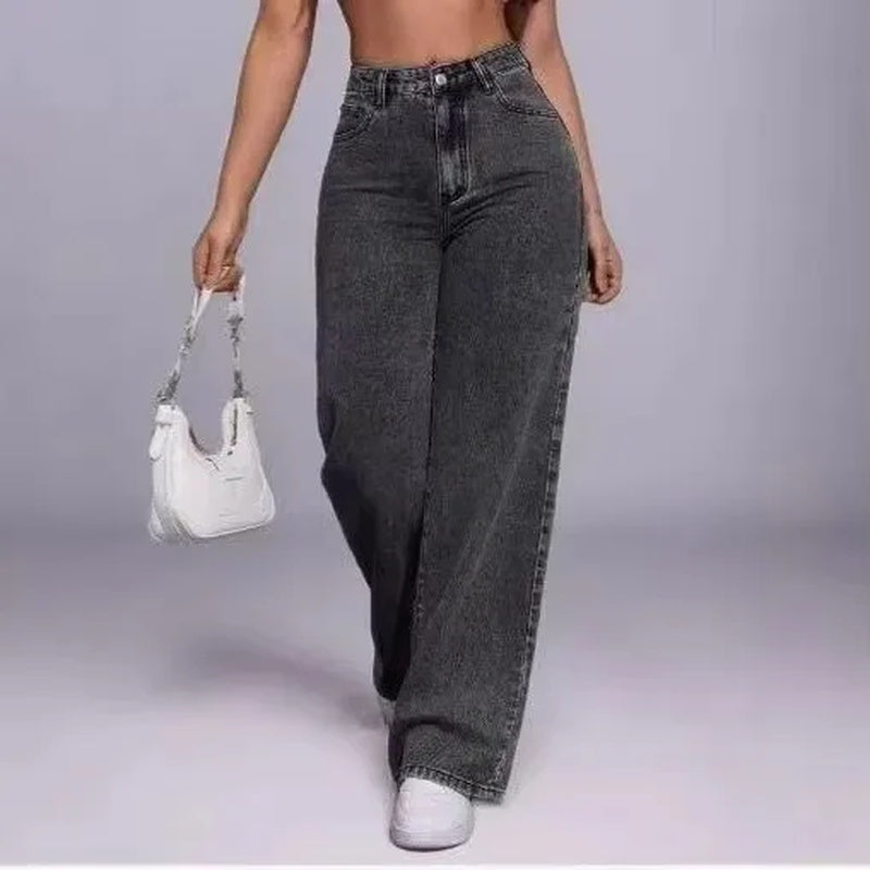 Calça Jeans Vienna™ com Cintura Alta, Caimento Reto e Modelagem Ampla