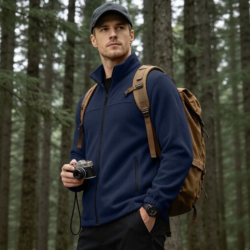 Jaqueta Caldwell™ com Fleece Aconchegante, Gola Alta e Zíper Frontal / Praticidade Para Trilhas, Viagens e Dias de Temperatura Mais Baixa