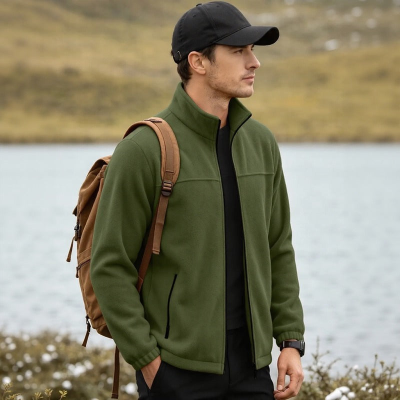 Jaqueta Caldwell™ com Fleece Aconchegante, Gola Alta e Zíper Frontal / Praticidade Para Trilhas, Viagens e Dias de Temperatura Mais Baixa