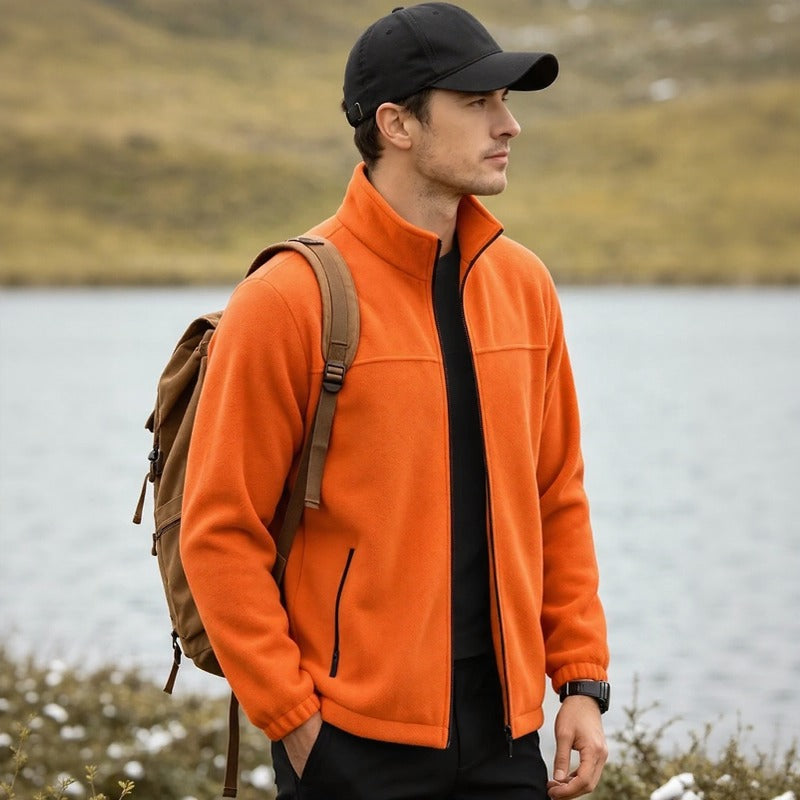 Jaqueta Caldwell™ com Fleece Aconchegante, Gola Alta e Zíper Frontal / Praticidade Para Trilhas, Viagens e Dias de Temperatura Mais Baixa