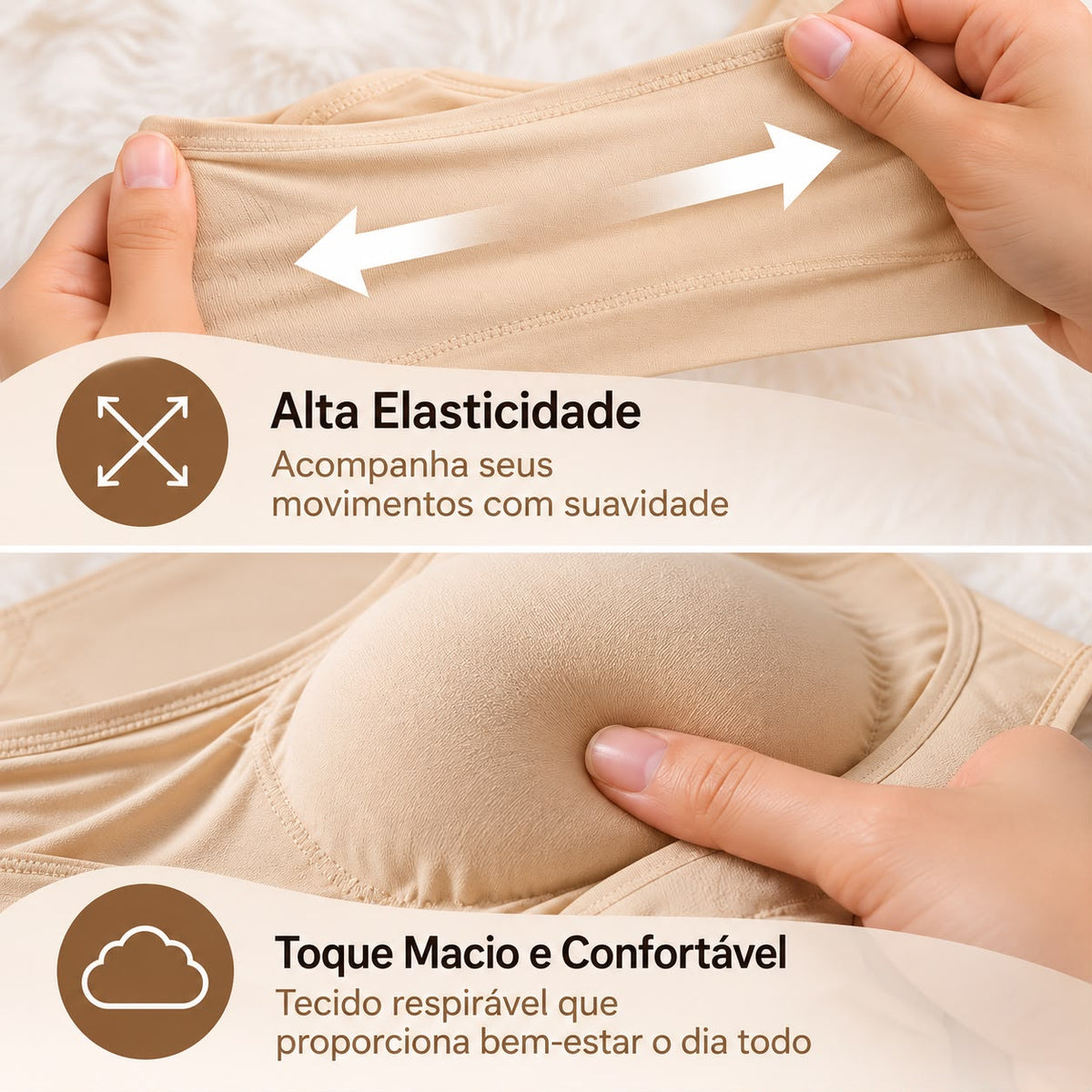[COMPRE 3 E LEVE 5] Sutiã Comfort360™ Sem Aro com Sustentação Reforçada e Conforto Prolongado