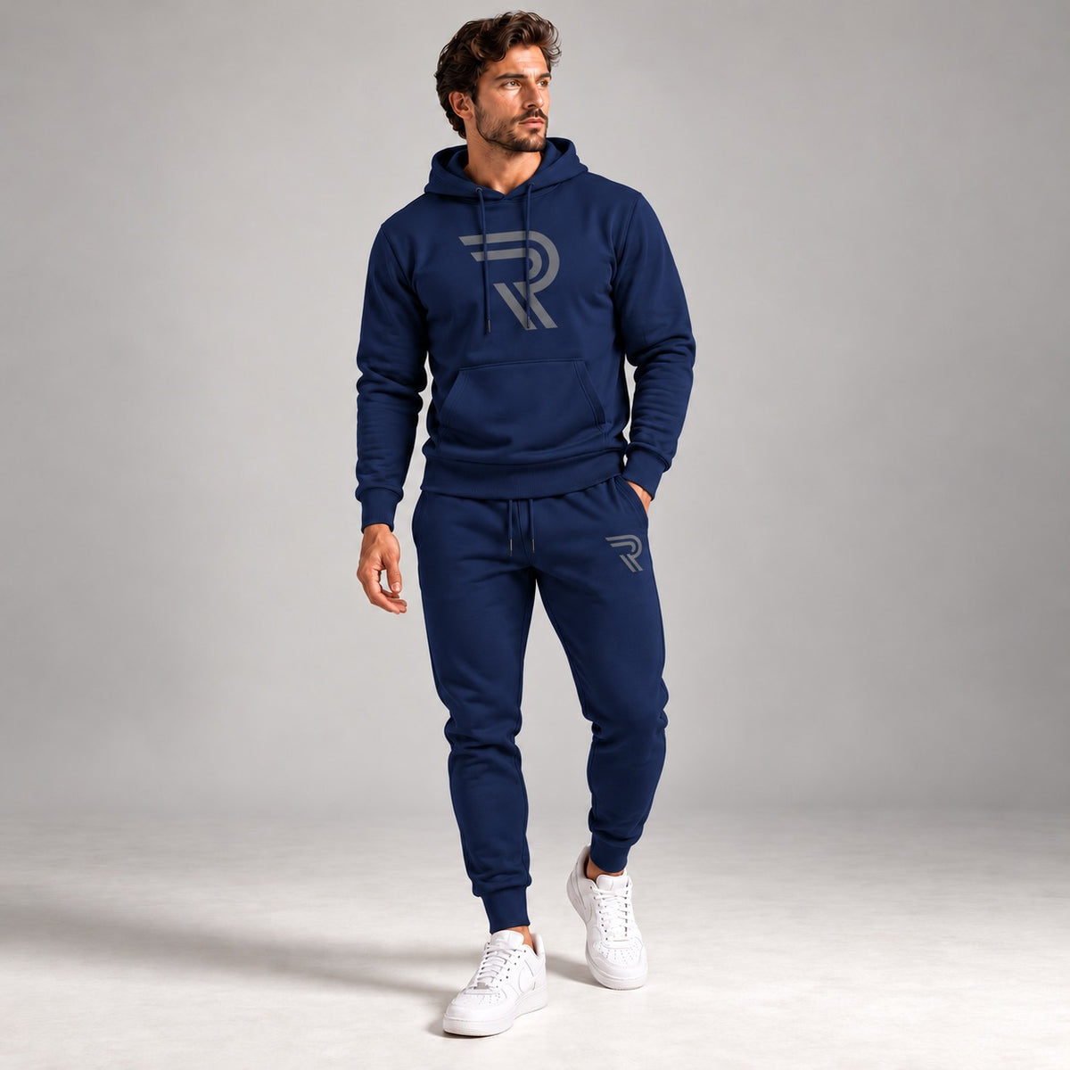 Conjunto de Moletom Ravelo™ com Blusa de Capuz e Calça Jogger