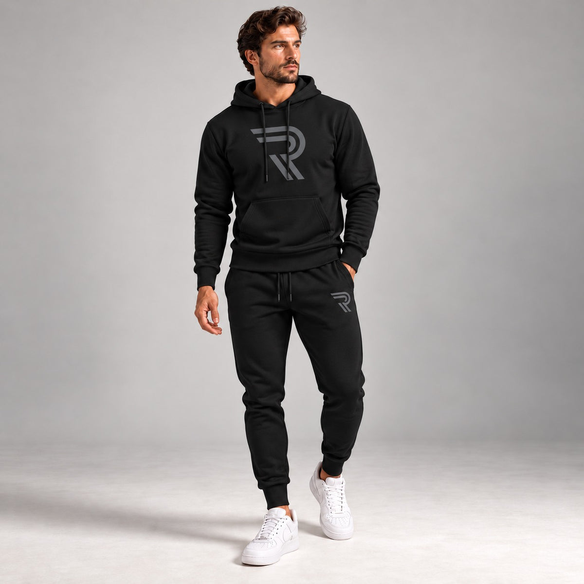Conjunto de Moletom Ravelo™ com Blusa de Capuz e Calça Jogger