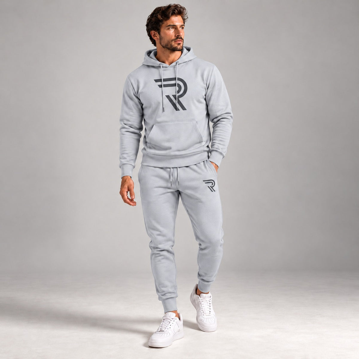 Conjunto de Moletom Ravelo™ com Blusa de Capuz e Calça Jogger