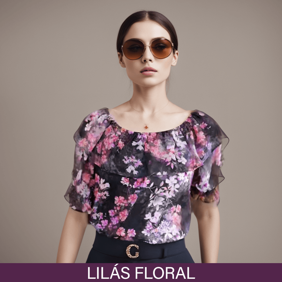 (Promoção Compre 1 Leve 2) Blusinha Ingrid™ com Babados e Mangas Bufantes / O Charme do Chiffon para um Verão Sofisticado! - ModernLar