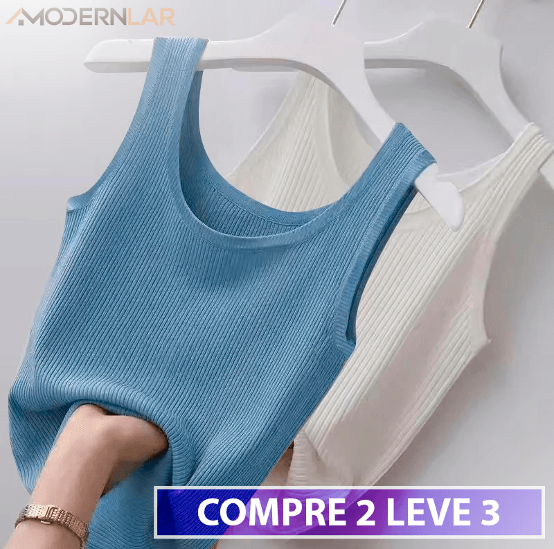 (Promo: Compre 2, Leve 3) Kit de Regatas Riviera™ Luxo Casual / Delicadeza e Charme em Cada Fibra! - ModernLar