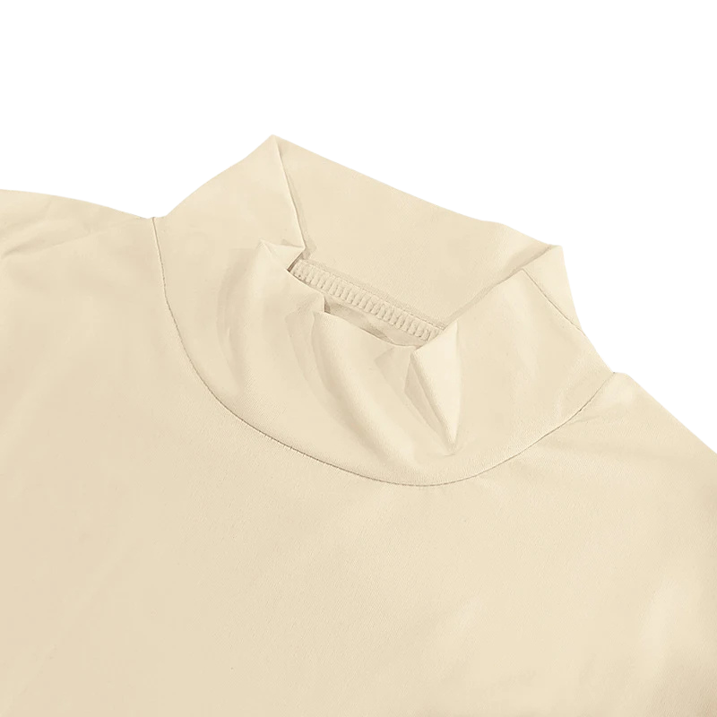 Camiseta St. Moritz™ com Gola Alta e Design Clean / Minimalismo Refinado para Homens de Presença!