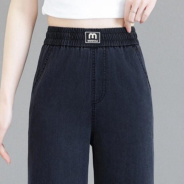 Calça Jeans Montpellier™ Tecido Macio com Cintura Elástica / Conforto e Estilo Versáteis para Todas as Ocasiões! - ModernLar