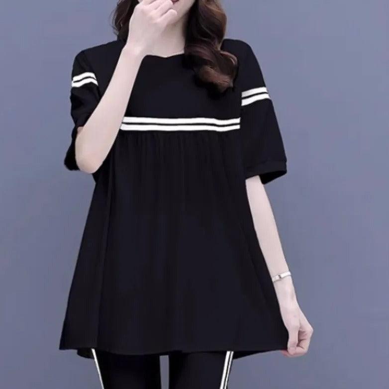 Conjunto Lucille™ com Blusa Soltinha + Calça Lycra - Pureza e Conforto Clássico do Algodão! - ModernLar