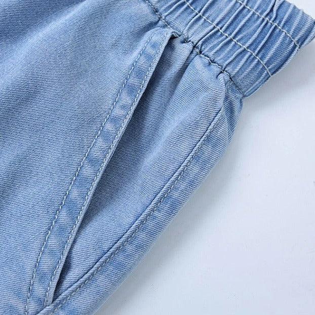 Calça Jeans Montpellier™ Tecido Macio com Cintura Elástica / Conforto e Estilo Versáteis para Todas as Ocasiões! - ModernLar