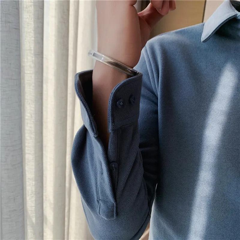 Camisa Social Knit Milão™ 2 em 1 / A Sofisticação Minimalista de Duas Peças com a Praticidade de Uma! - ModernLar