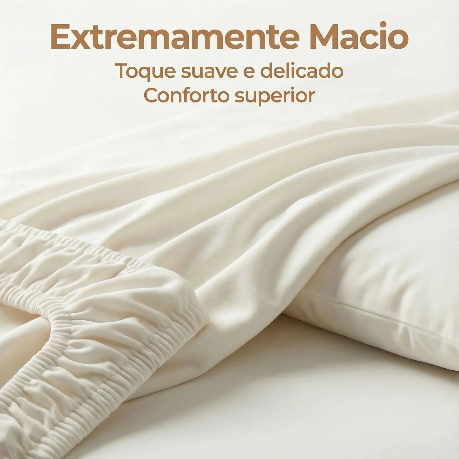 Jogo de Cama Impermeável Minimalist™ com Lençol com Elástico, Lençol Superior e Fronhas / Toque Macio e Conforto para o seu Momento de Descanso!