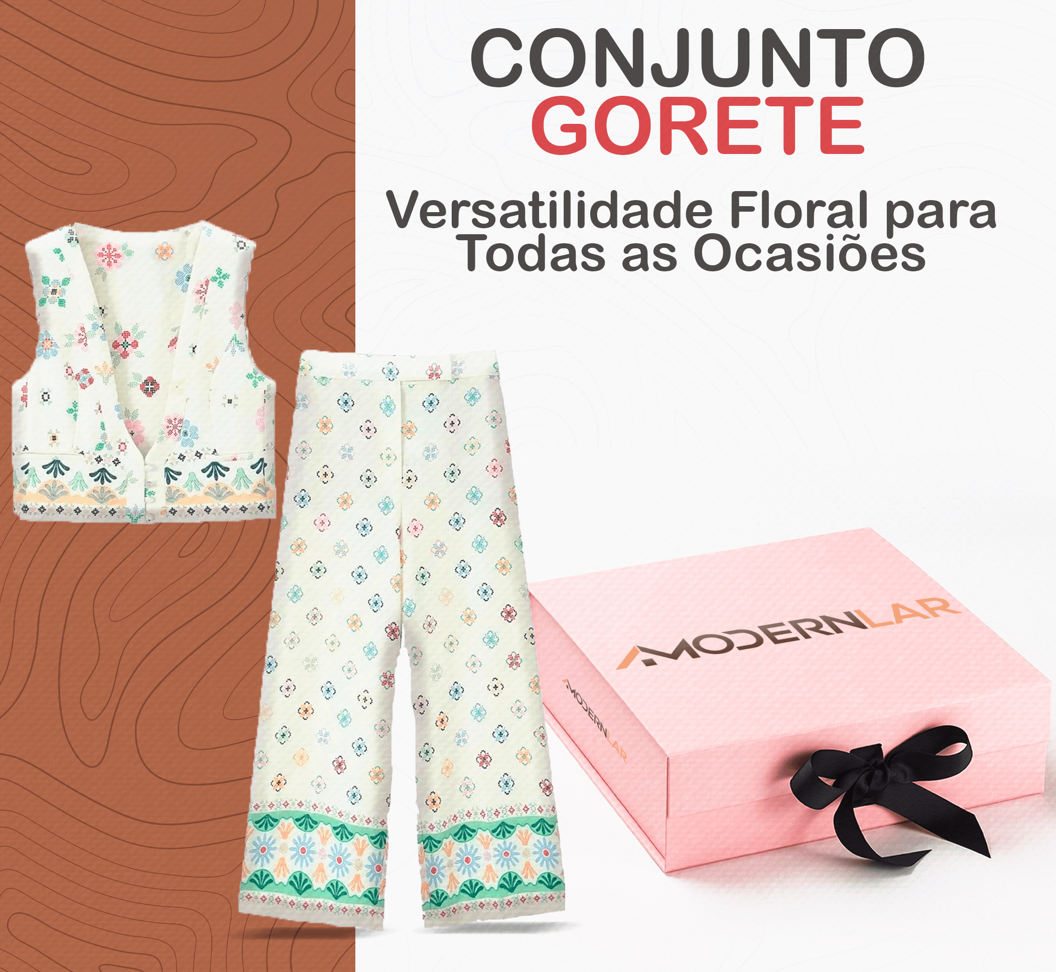 Conjunto Gorete: Versatilidade Floral para Todas as Ocasiões - ModernLar