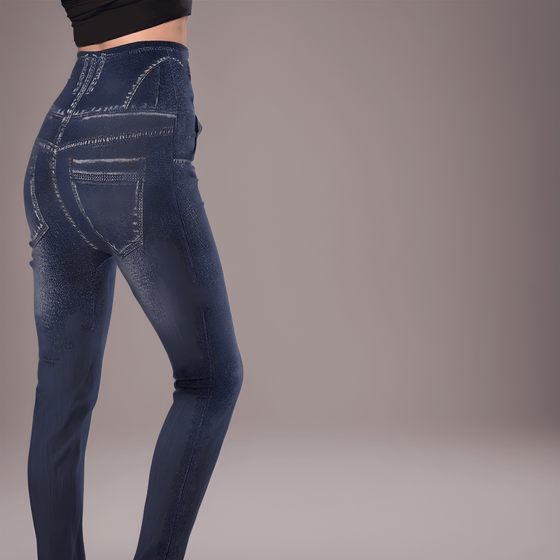Calça Jeans de Lycra La Belle / A Única com Cintura Alta e Efeito Modelador para uma Elegância Incomparável!