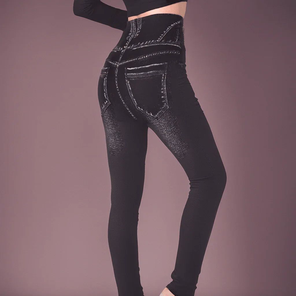 Calça Jeans de Lycra La Belle / A Única com Cintura Alta e Efeito Modelador para uma Elegância Incomparável! - ModernLar