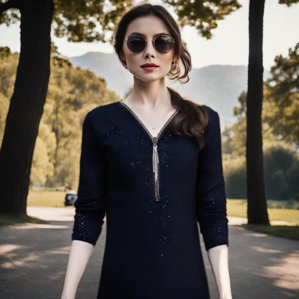 Vestido Noite Estrelada™ com Strass e Gola Estilo Colar / O Brilho Cintilante para Você ir do Casual ao Formal! - ModernLar