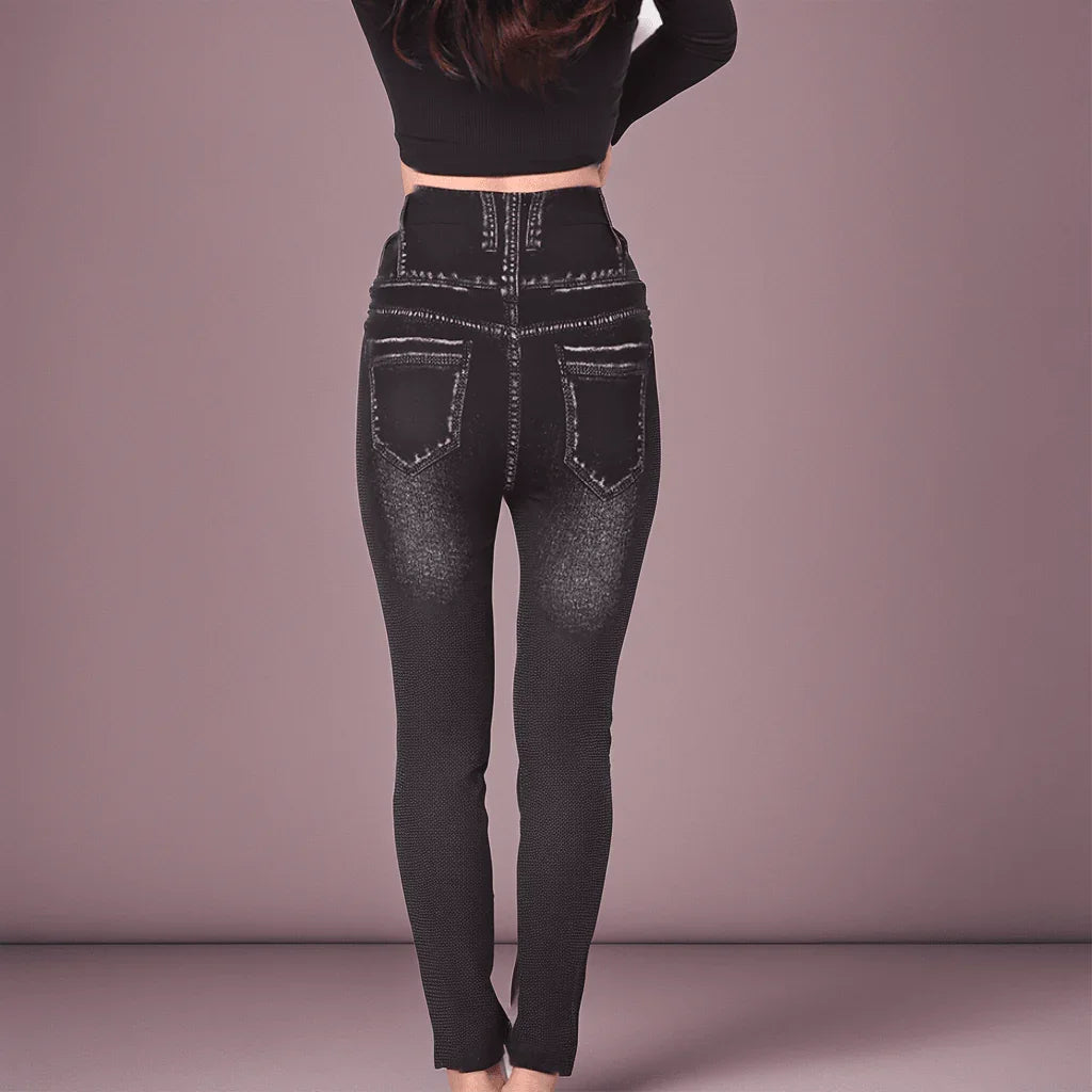 Calça Jeans de Lycra La Belle / A Única com Cintura Alta e Efeito Modelador para uma Elegância Incomparável! - ModernLar