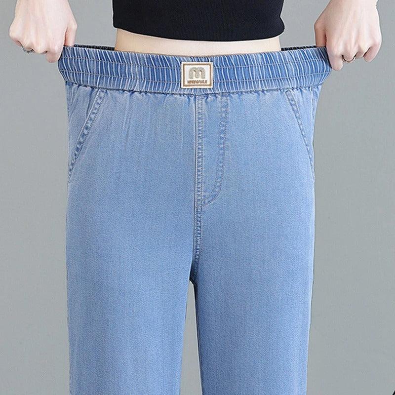 Calça Jeans Montpellier™ Tecido Macio com Cintura Elástica / Conforto e Estilo Versáteis para Todas as Ocasiões! - ModernLar