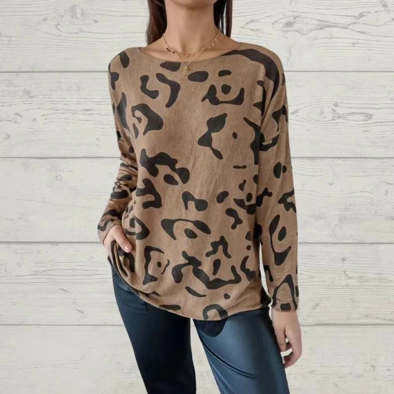 Blusinha Naya™ em Malha Confort com Estampa Animal Print / Estilo Selvagem e Elegante para Mulheres que Gostam de Se Destacar!