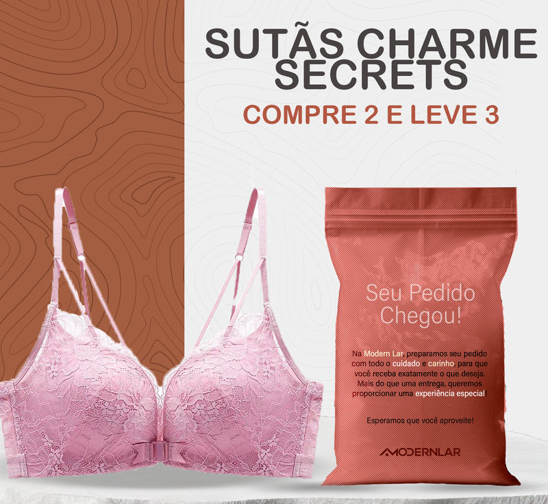 Sutiās Charme Secrets™ (Super Promo: Compre 2 e Leve 3) / O Segredo da Sedução com Conforto.
