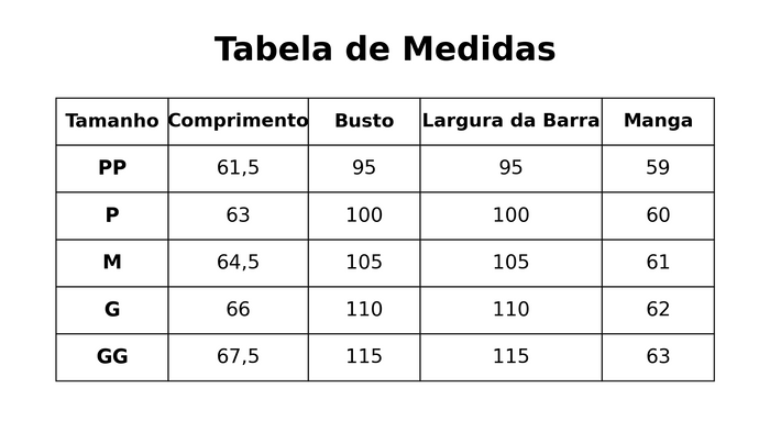 Guia de Tamanhos