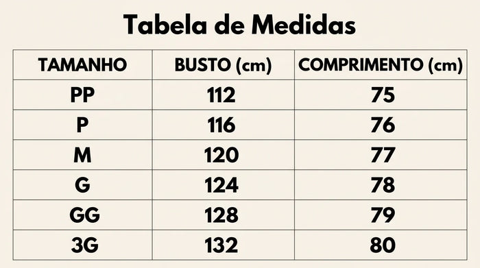 Guia de Tamanhos