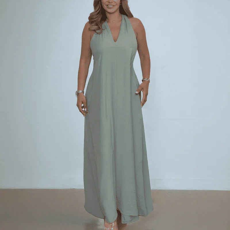 Vestido Jade™ com Decote Moderno e Caimento Impecável / Um Clássico Versátil para Todo Momento!