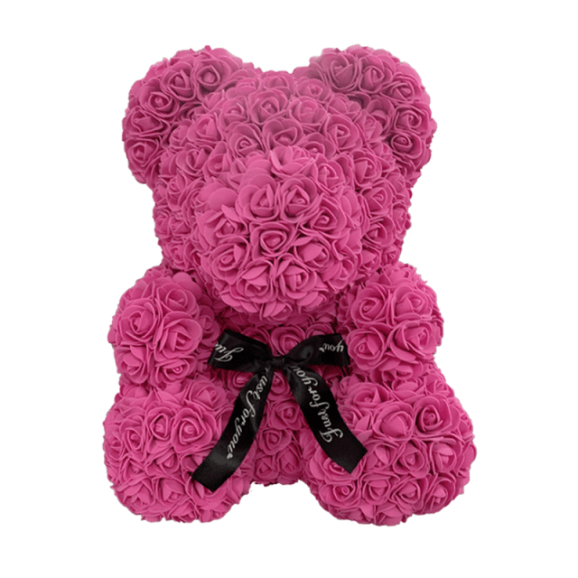 Roses Bear - Urso Feito De Rosas Artificiais - ModernLar