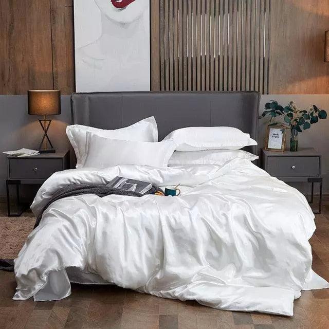 Conjunto de Roupas de Cama de Cetim Funnry™ -  4 unidades SUPER SOFT - ModernLar