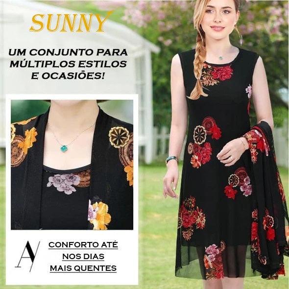 Conjunto Sunny Vestido + Cardigã / Conforto Extra Até Nos Dias Mais Quentes! - ModernLar