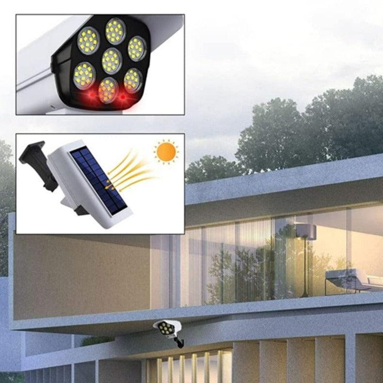 Holofote Solar RayCam™ com Desing de Câmera de Segurança / Iluminação Potente e Econômica para seu Lar! - ModernLar