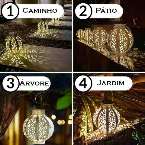 Globo Marroquino Decorativo -  Ilumine Seu Jardim com Energia Solar - ModernLar