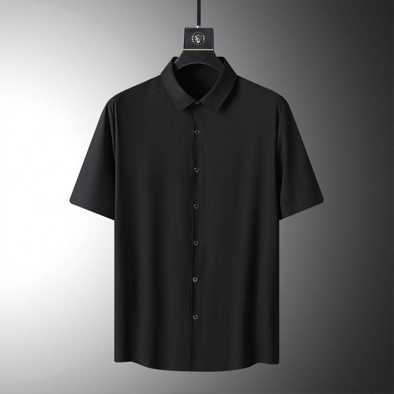 Camisa de Cetim Social Preta Classic Black