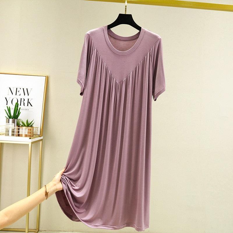 Vestido Emma™ Estilo Camisola em Modal - ModernLar