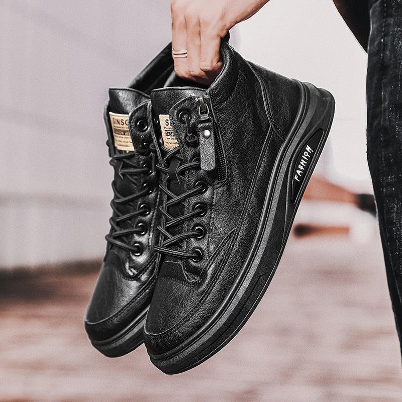 Tênis Masculino em Couro P.U - Fashion White /A escolha certa para quem quer se destacar! - ModernLar