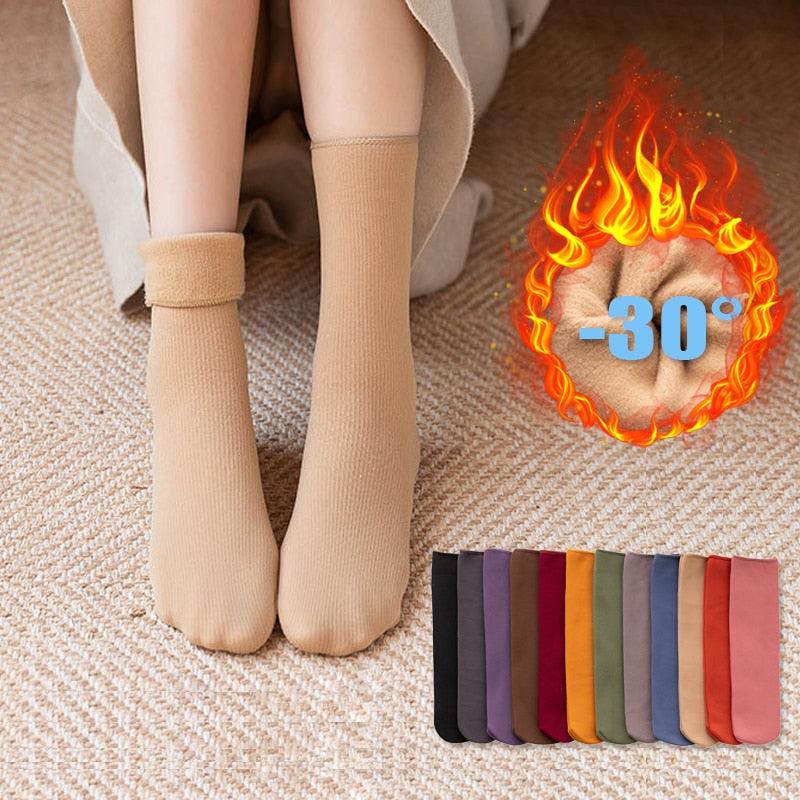 Kit com 5 Pares de Meias Térmicas Leonor™ com Interna em Veludo / Dê Adeus ao Frios nos Pés! - ModernLar