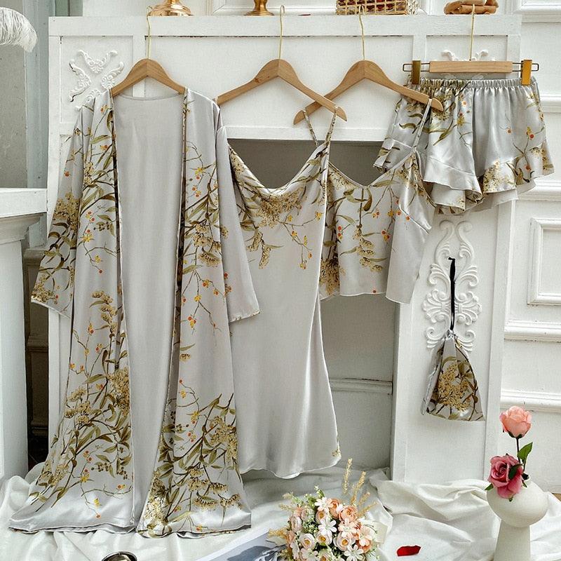 Conjunto Glamour Imperial em Cetim 4 Peças - ModernLar