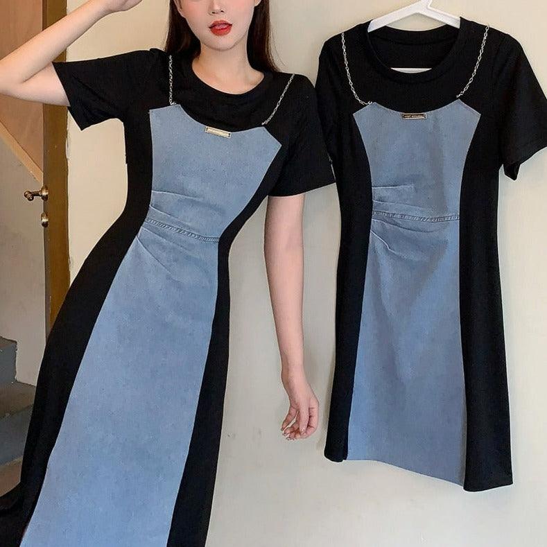 Vestido Livre Frida™ Estilo Jeans / Um Vestidinho com Design Encantador e Criativo que Modela Seu Corpo!! - ModernLar