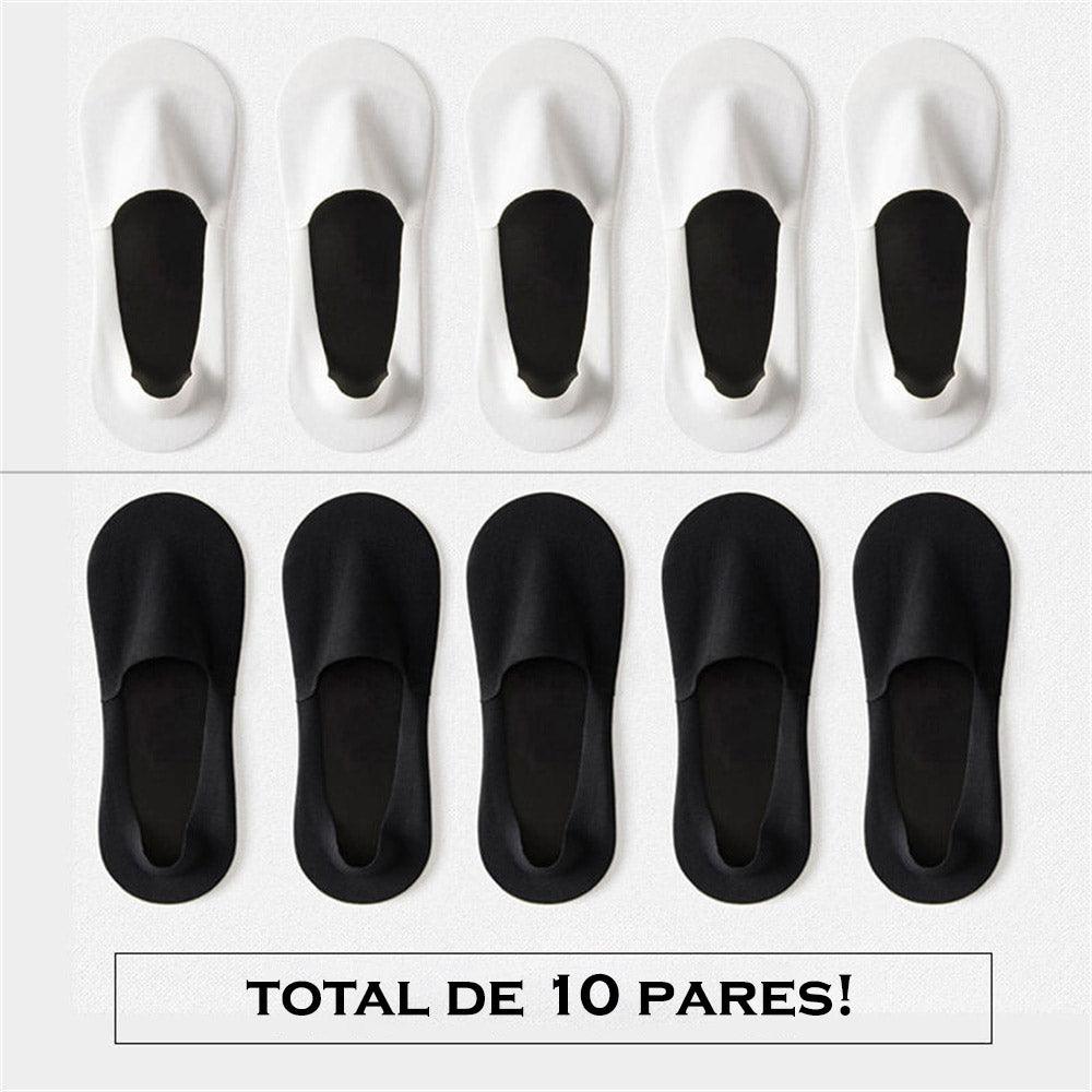 Meia Invisível em Seda Gelo 10 Pares / Tecnologia Antibacteriana e Antitranspirante - ModernLar