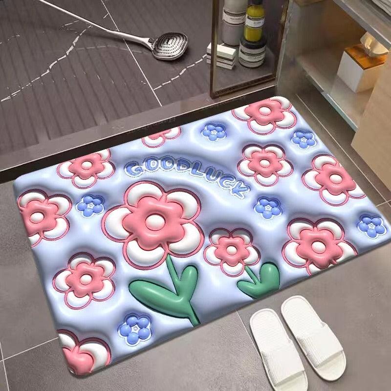 Tapete Coreano Antiderrapante - Flowers - ModernLar
